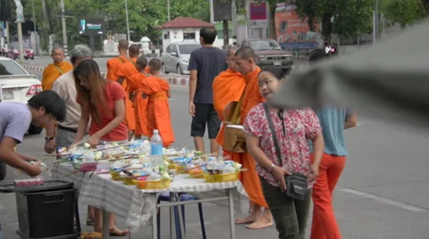 Thailand Chiang Mai Street Market Stock Footage