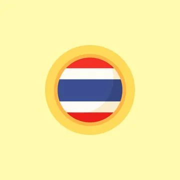 Thailand - Circular Flag Stock Illustration