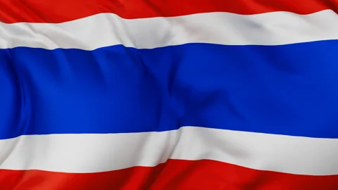 Thailand cloth flag background loop Stock Footage 310850829