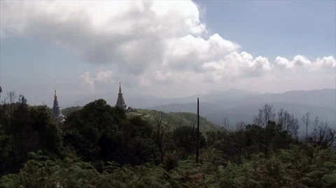Thailand CloudForest Temple 006 Stock Footage 36746588