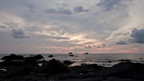 Thailand coast sunset Stock Footage 237287032
