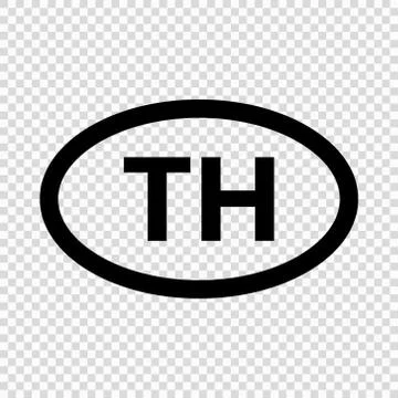 Thailand code symbol. short country name. Domain name Stock-Illustration