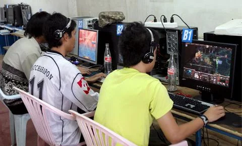 Thailand Computer Games - Oct 2008 Stock Photos
