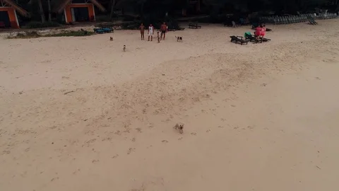 Thailand Coral Island Drone Shot Stock Footage