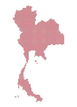 Thailand Dot Map Stock Illustration