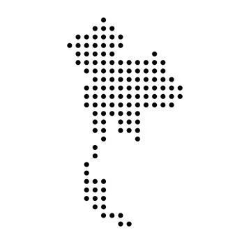 Thailand dotted vector map Stock Illustration