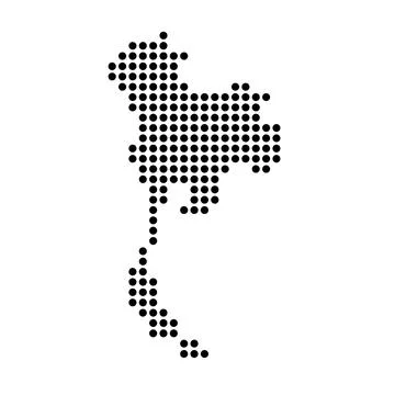 Thailand dotted vector map Stockillustratie