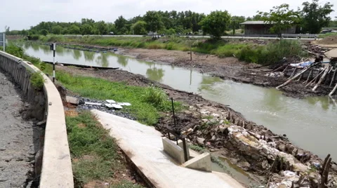 THAILAND DROUGHT ROAD COLLAPSE DROUGHT Stock Footage 52179834