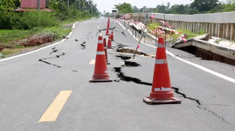 THAILAND DROUGHT ROAD COLLAPSE DROUGHT Stock Footage 52182843