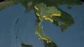 Thailand extruded. Blue Marble. 4k or 4k+ Resolution