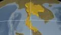 Thailand extruded. Bumps. Graticule. 4k or 4k+ Resolution