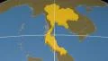 Thailand extruded. Solids. Graticule. 4k or 4k+ Resolution