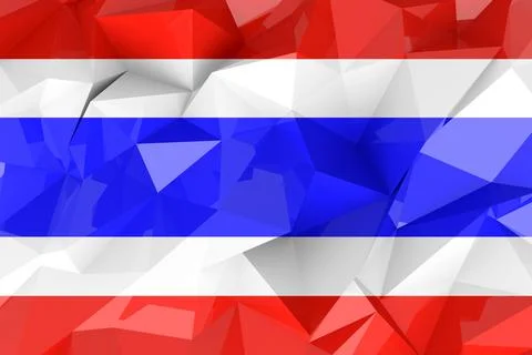 Thailand flag. 3D rendering. Stock Illustration