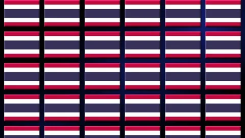 Thailand Flag Animated Background 3d Animation Stock Footage 229596564