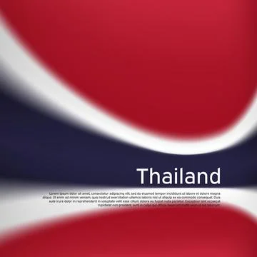 Thailand flag background. Blurred pattern thai flag. Vector, template design Stockillustratie