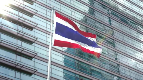 Thailand Flag Background Stock Footage 343400412