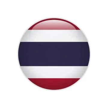 Thailand flag on button Stock Illustration