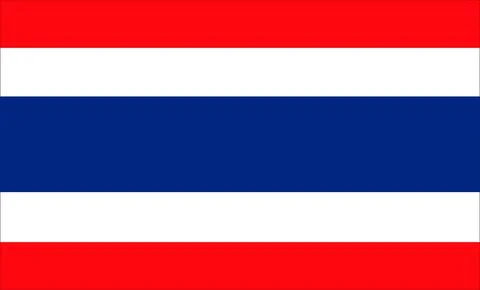 Thailand Flag Design Stock Illustration