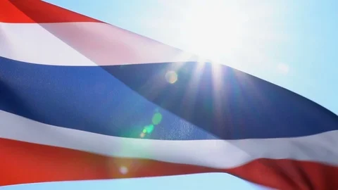 Thailand Flag Flapping Stock Footage 118957980