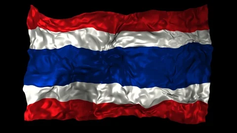 Thailand flag Stock Footage 110860115