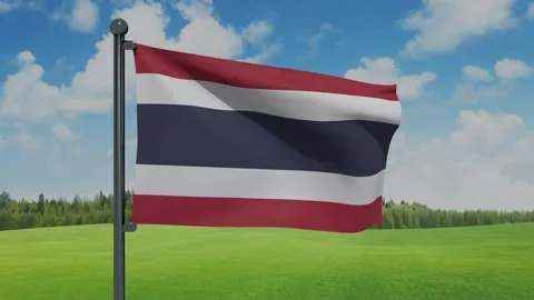 Thailand Flag Stock Footage 153256281