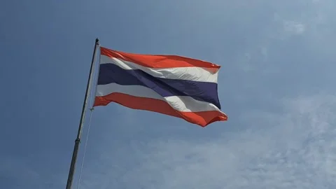 Thailand Flag Stock Footage 220474380