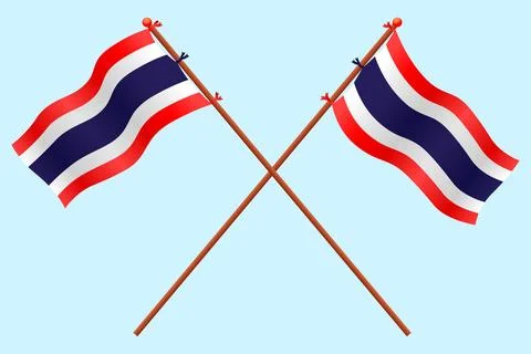 Thailand flag Stock Illustration