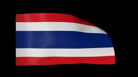 Thailand Flag with lpha Channel 库存影片 87323070