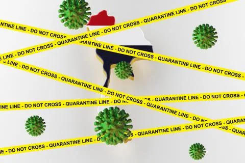 Thailand flag on a map. 3d render Stockillustratie