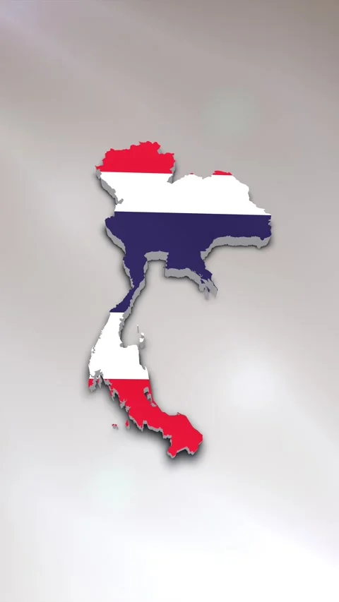 Thailand Flag on Map Stock Footage 278210018