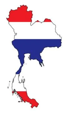 Thailand Flag In Map Illustrazione stock