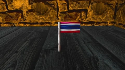 Thailand Flag Post - Dolly Shot Stock Footage 270776905