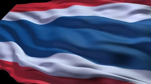 Thailand flag ripple Video stock 8860591