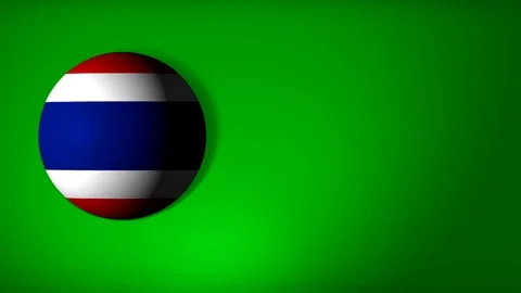 Thailand flag in the shape of a ball to roll Video stock 80891545