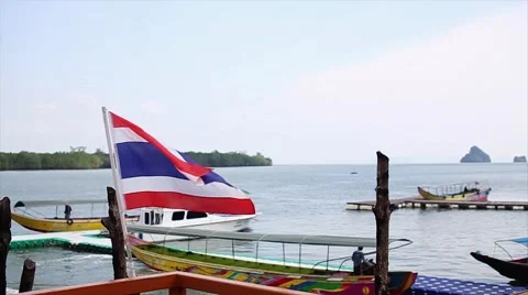 Thailand Flag Slow Motion Stock Footage 52755644