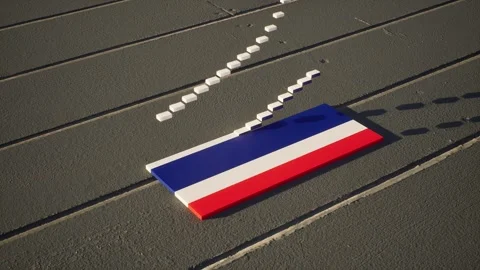 Thailand Flag - Slow Motion Stock Footage 318921979
