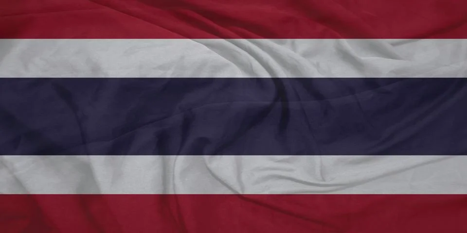 Thailand   Flag surface wave texture Stock Photos