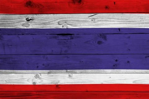 Thailand flag with texture 스톡 사진