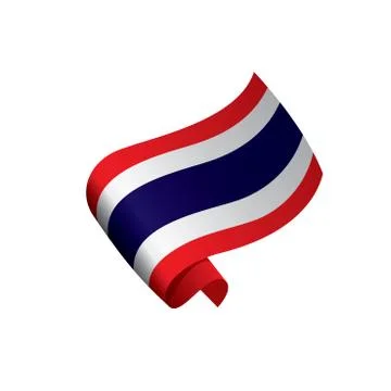 Thailand flag, vector illustration Stock Illustration
