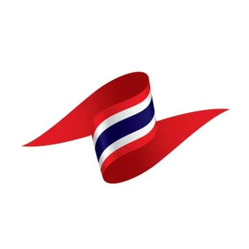 Thailand flag, vector illustration Stock Illustration