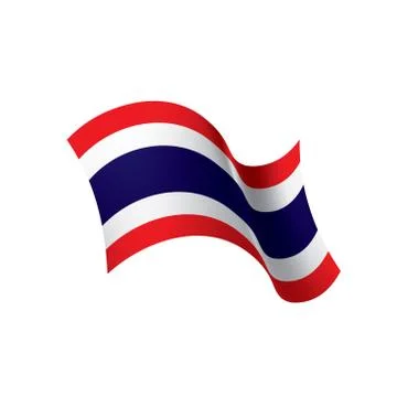 Thailand flag, vector illustration Stock Illustration