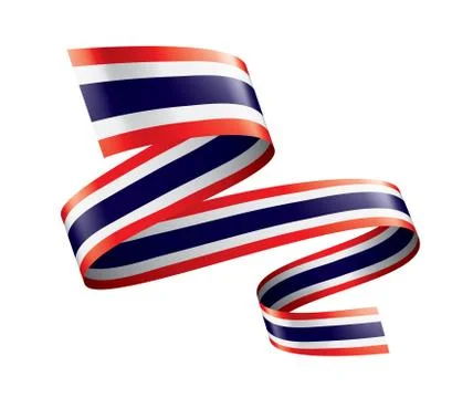 Thailand flag, vector illustration on a white background 스톡 일러스트