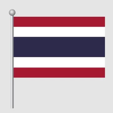 Thailand flag vector template background realistic copy Stock Illustration