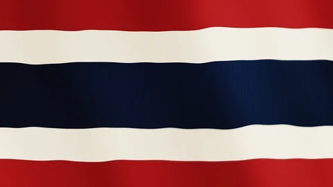 Thailand flag waving animation. Full Scr... | Stock Video | Pond5