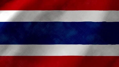 Thailand flag waving background with real fabric texture Stockbeeldmateriaal 291600426