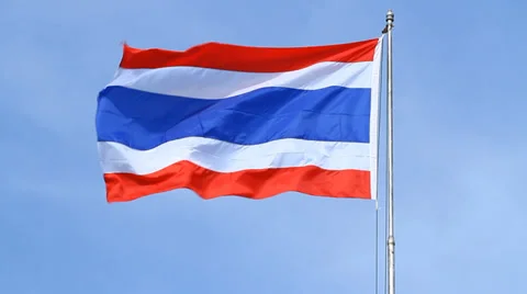 Thailand flag waving Stock Footage 31508694