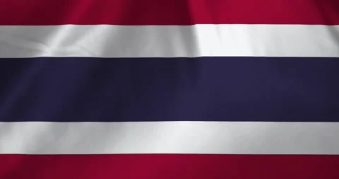 Thailand flag waving with the wind background loop video animation Video stock 327173694