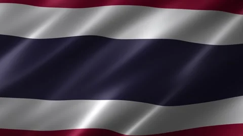 Thailand flag waving in the wind Stock Footage 348680256