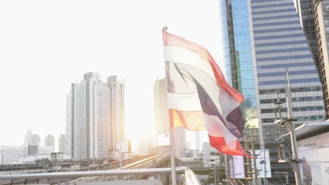 Thailand flag in the wind	 Video stock 232313273