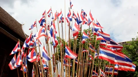 Thailand flag.1 Stock Footage 41757804